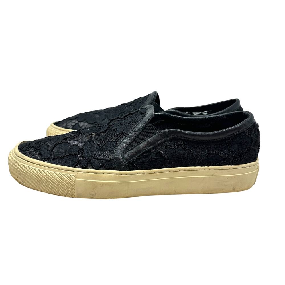 Sandro Anikka Lace Sneakers Slip-On Flat Black Size 39 US 8.5 - Picture 9 of 16
